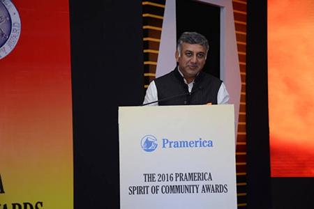 Ashwani Singla at the 2016 Pramerica Spirit of Community Awards