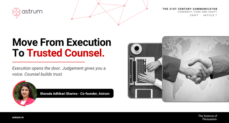 Move from Execution to Trusted Counsel